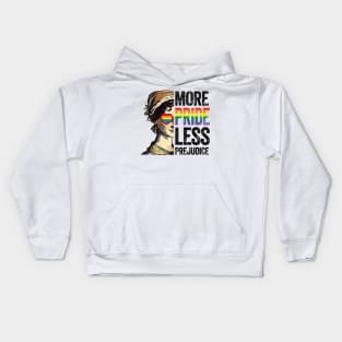 More Pride Less Prejudice Lgbt Gay Proud Ally Pride Month Kids Hoodie